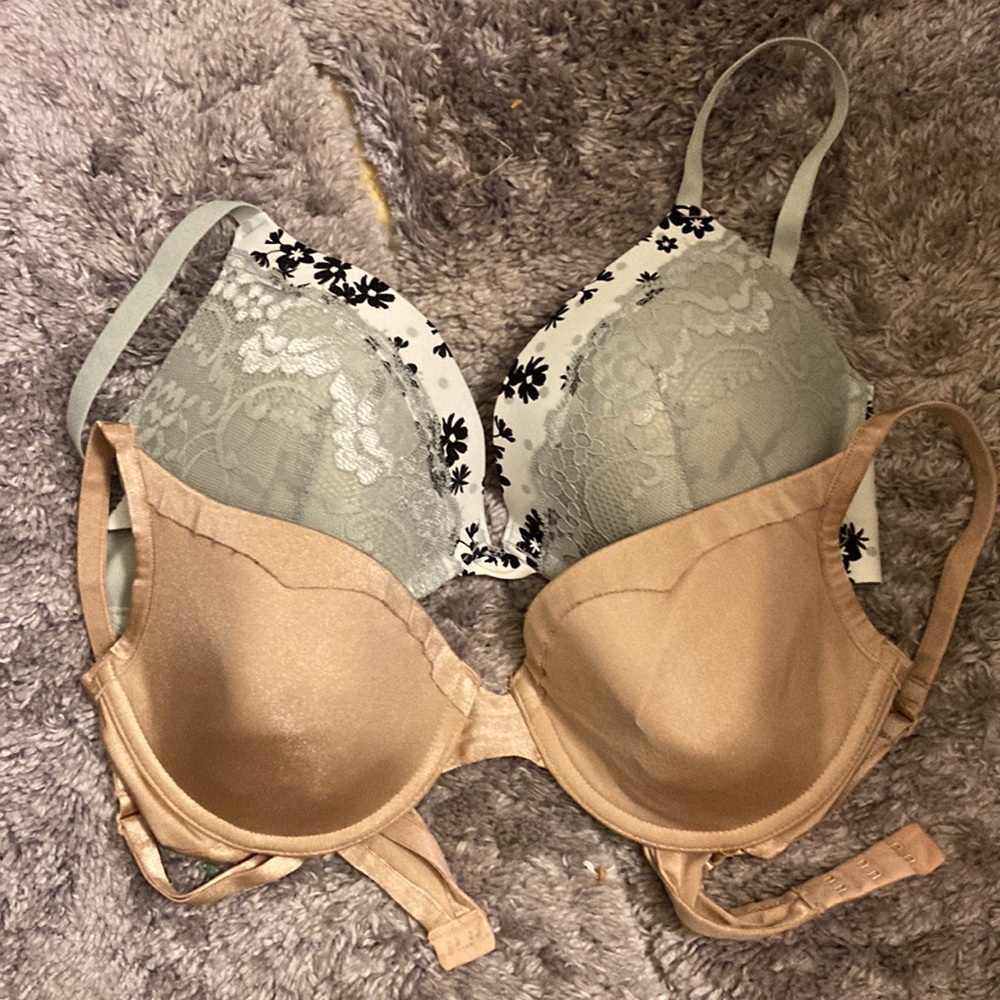 Bras 36C one is Lily of France one is no brand - underwire